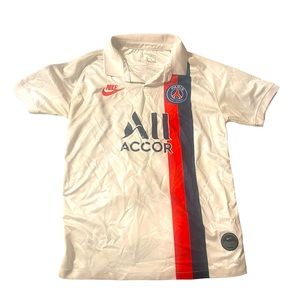 PSG Nike 2019-2020 White Third Kit Jersey - #7 Mbappe-Small